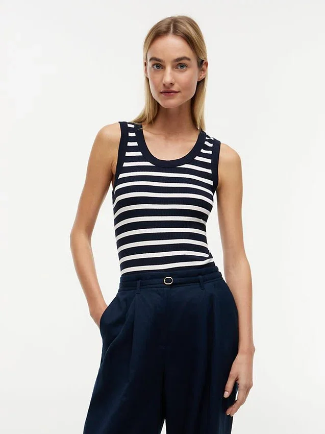 Stripe Rib-Knit Tank Top Stripe Rib-Knit Tank Top