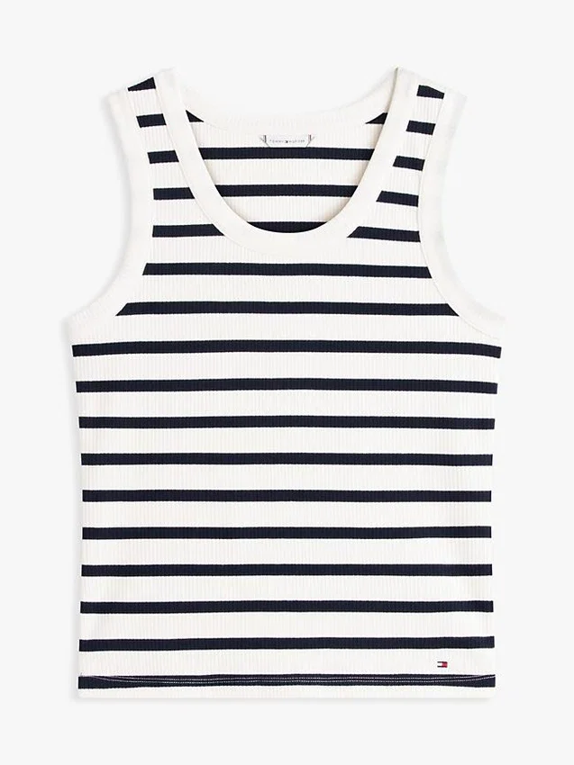 Stripe Rib-Knit Tank Top Stripe Rib-Knit Tank Top