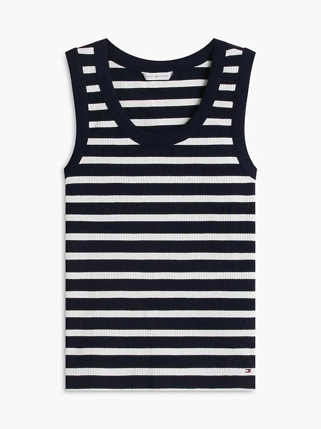 Stripe Rib-Knit Tank Top Stripe Rib-Knit Tank Top