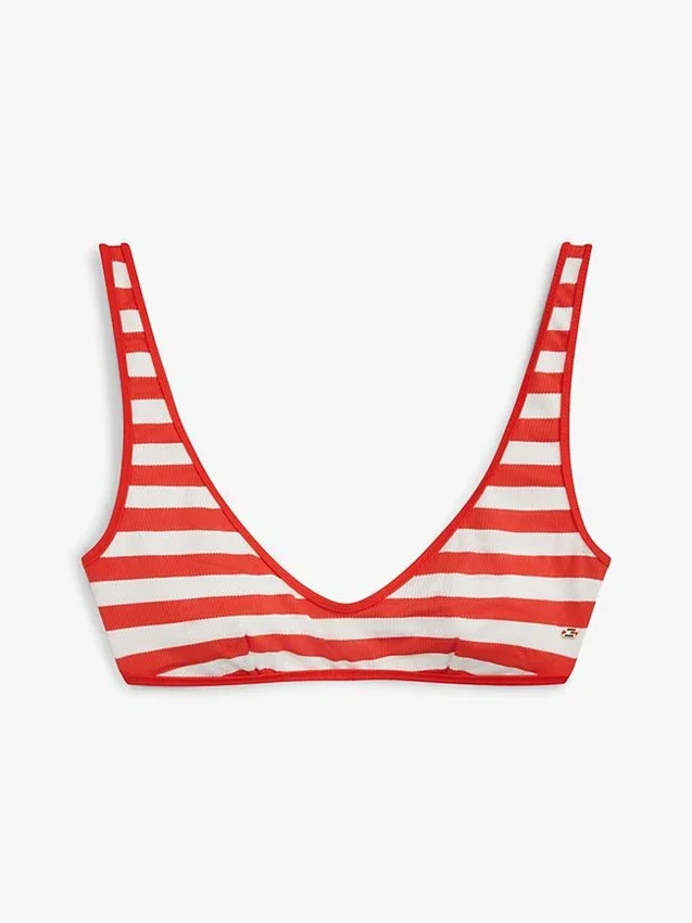 Stripe Scoop Neck Bikini Top Stripe Scoop Neck Bikini Top