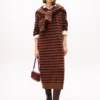 Stripe Wool-Cashmere Sweater Dress