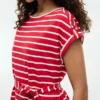 Striped Belted Stretch-Cotton Dress Striped Belted Stretch-Cotton Dress