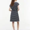 Striped Belted Stretch-Cotton Dress Striped Belted Stretch-Cotton Dress