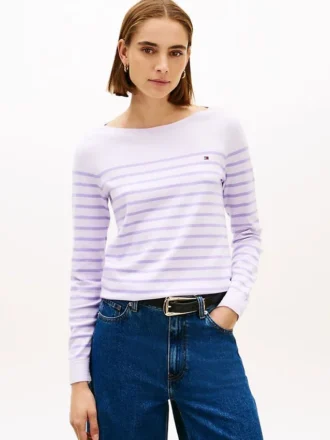 Striped Boatneck Sweater