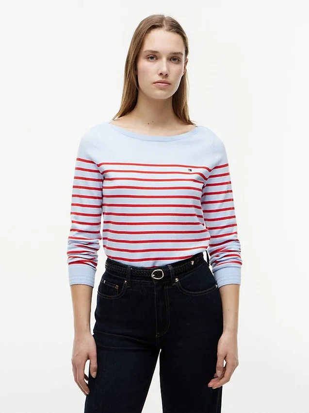 Striped Boatneck Sweater Striped Boatneck Sweater