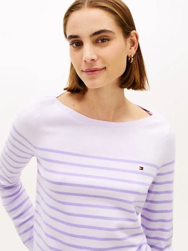 Striped Boatneck Sweater Striped Boatneck Sweater