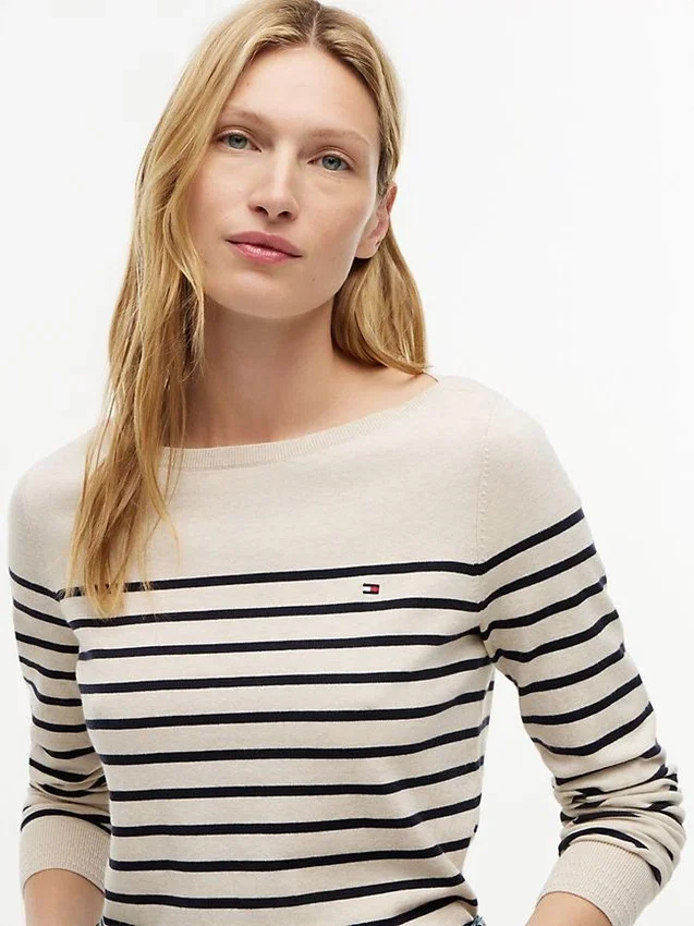 Striped Boatneck Sweater Striped Boatneck Sweater