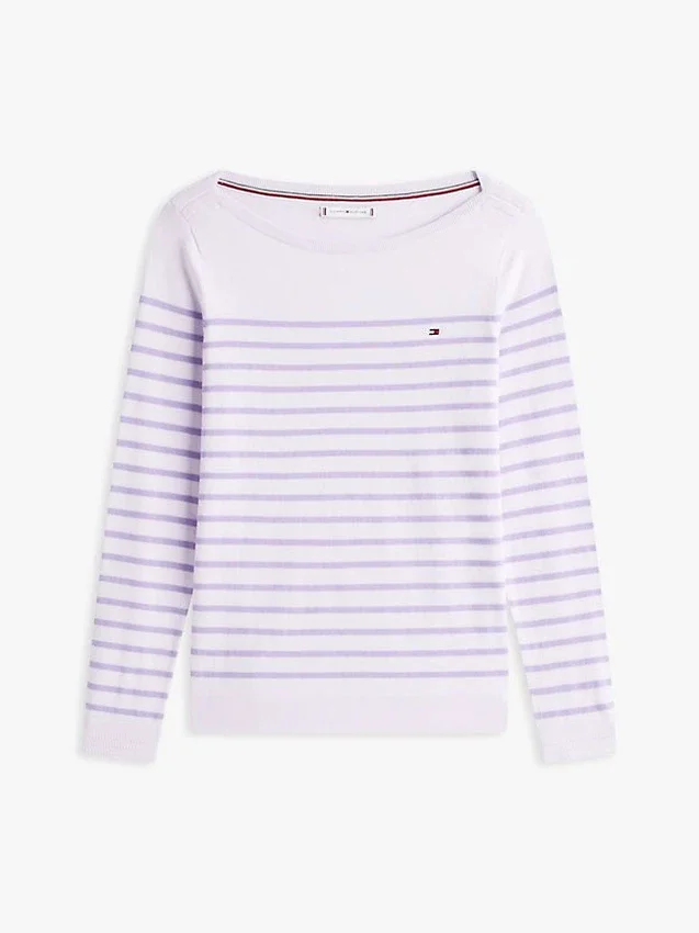 Striped Boatneck Sweater Striped Boatneck Sweater