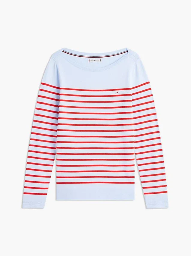 Striped Boatneck Sweater Striped Boatneck Sweater