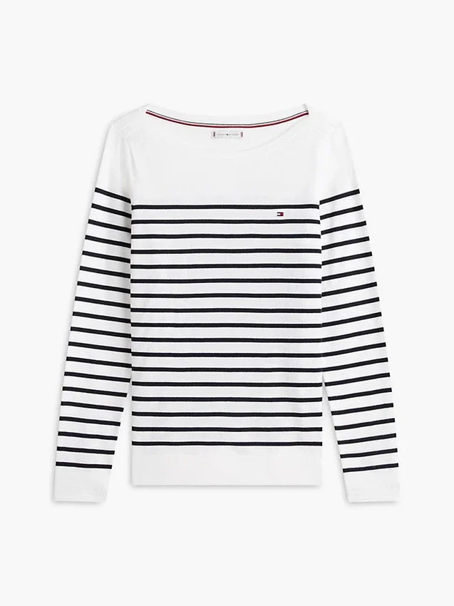 Striped Boatneck Sweater Striped Boatneck Sweater