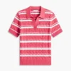 Striped Cable Knit Sweater Polo Striped Cable Knit Sweater Polo