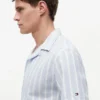 Striped Cotton-Linen Blend Camp Shirt