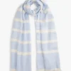 Striped Cotton-Linen Blend Scarf Striped Cotton-Linen Blend Scarf