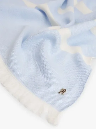 Striped Cotton-Linen Blend Scarf