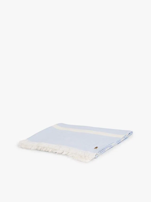 Striped Cotton-Linen Blend Scarf Striped Cotton-Linen Blend Scarf