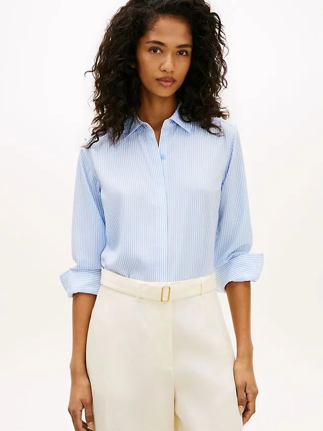 Striped Crepe Shirt Striped Crepe Shirt