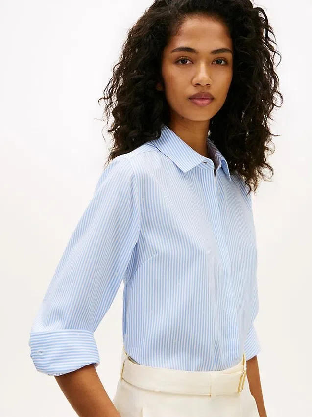 Striped Crepe Shirt Striped Crepe Shirt