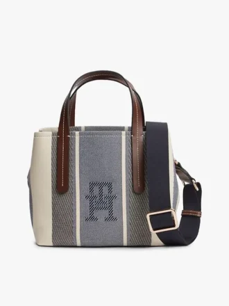 Striped Jacquard Mini Satchel Bag