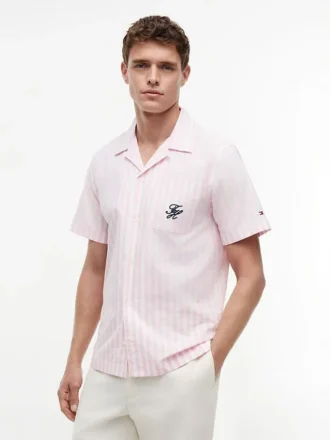 Striped Paper-Touch Camp Shirt