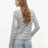 Striped Pointelle Cardigan T-Shirt Striped Pointelle Cardigan T-Shirt