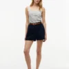 Striped Pointelle Square-Neck Tank Top Striped Pointelle Square-Neck Tank Top