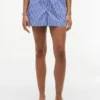 Striped Poplin Pull-On Short Striped Poplin Pull-On Short