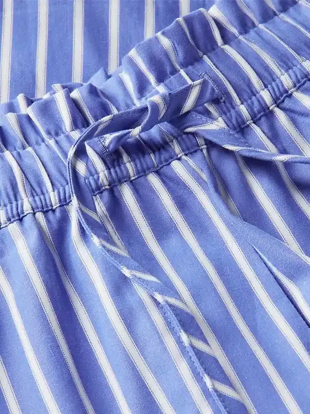 Striped Poplin Pull-On Short Striped Poplin Pull-On Short