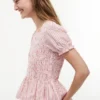 Striped Shirred Poplin Top Striped Shirred Poplin Top
