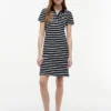 Striped Stretch Pique Polo Dress Striped Stretch Pique Polo Dress