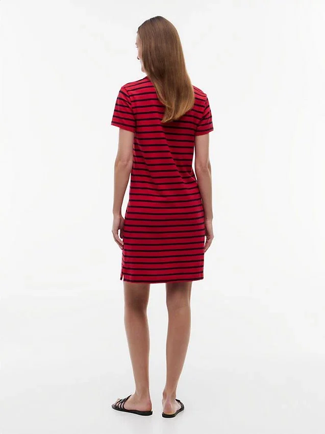 Striped Stretch Pique Polo Dress Striped Stretch Pique Polo Dress