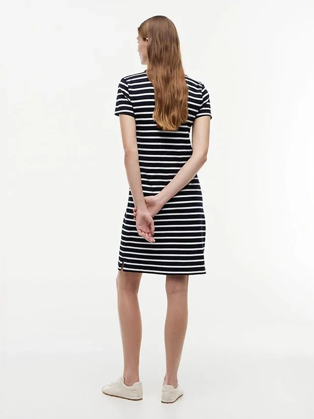 Striped Stretch Pique Polo Dress Striped Stretch Pique Polo Dress