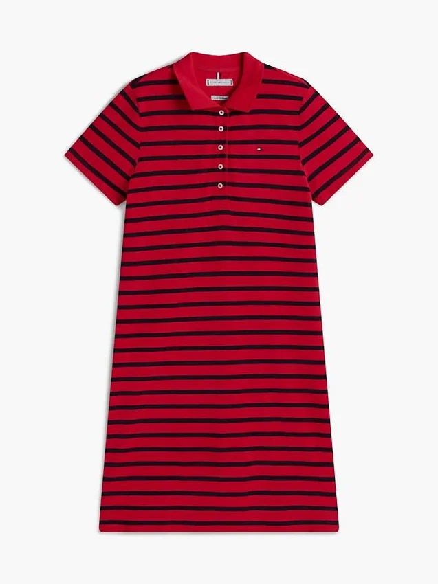 Striped Stretch Pique Polo Dress Striped Stretch Pique Polo Dress
