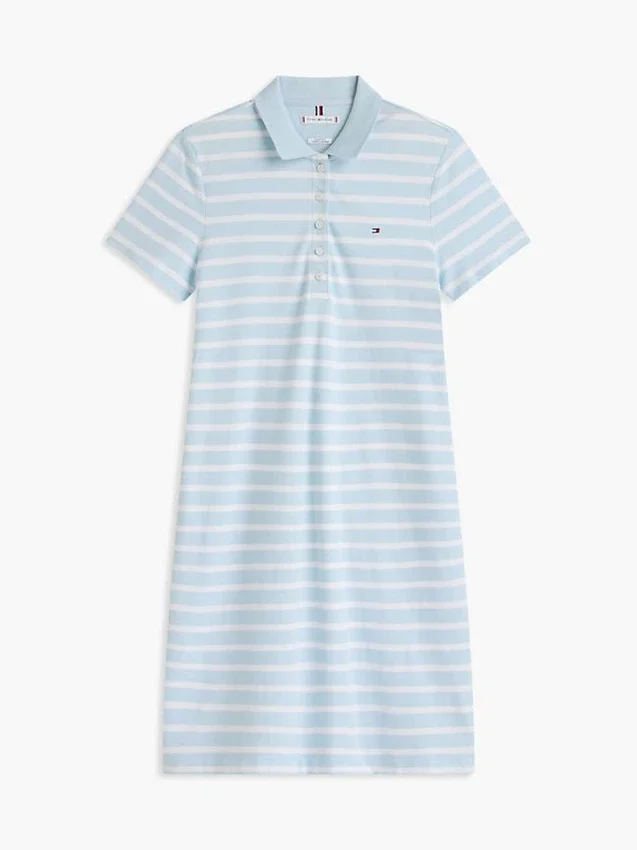 Striped Stretch Pique Polo Dress Striped Stretch Pique Polo Dress