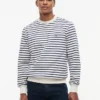 Striped Terry Crewneck Sweatshirt