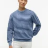 Striped Terry Crewneck Sweatshirt