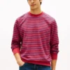 Striped Terry Crewneck Sweatshirt