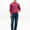 Striped Terry Crewneck Sweatshirt