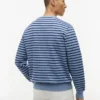 Striped Terry Crewneck Sweatshirt