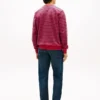 Striped Terry Crewneck Sweatshirt