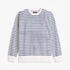 Striped Terry Crewneck Sweatshirt
