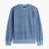 Striped Terry Crewneck Sweatshirt