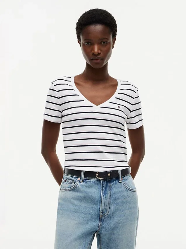 Striped V-Neck Favorite T-Shirt Striped V-Neck Favorite T-Shirt