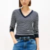 Striped V-Neck Sweater Striped V-Neck Sweater