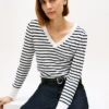 Striped V-Neck Sweater Striped V-Neck Sweater
