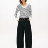 Striped V-Neck Sweater Striped V-Neck Sweater