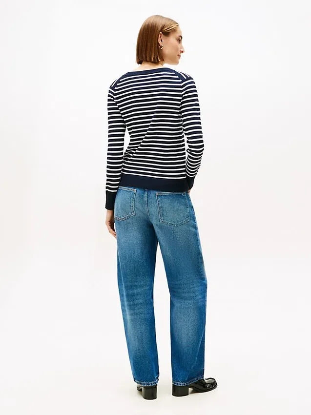 Striped V-Neck Sweater Striped V-Neck Sweater
