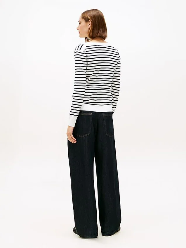 Striped V-Neck Sweater Striped V-Neck Sweater