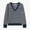 Striped V-Neck Sweater Striped V-Neck Sweater