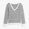 Striped V-Neck Sweater Striped V-Neck Sweater