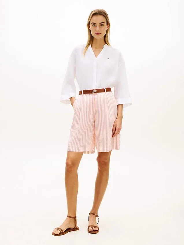 Striped Voile Bermuda Short Striped Voile Bermuda Short